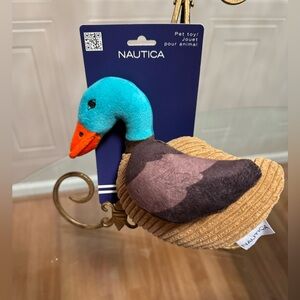 Brand New Multicolor Duck   Náutica Dog Toy 10” Clinker & Squeaker